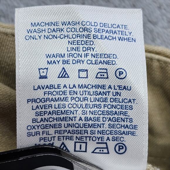 Lands End Pants Womens 22W Tan Khaki Mid Rise Slim Leg Crop Capri Stretch Office - Picture 6 of 12